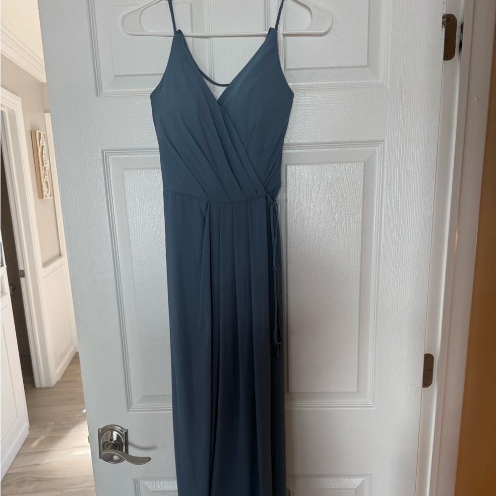 David’s bridal long bridesmaid dress